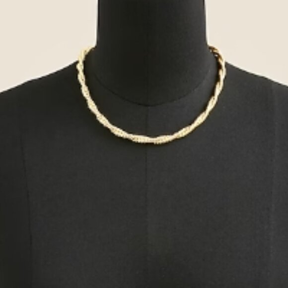 J.Crew Long Twist-Chain Necklace – Shiny Matte Gold (One Size) - Picture 2 of 2